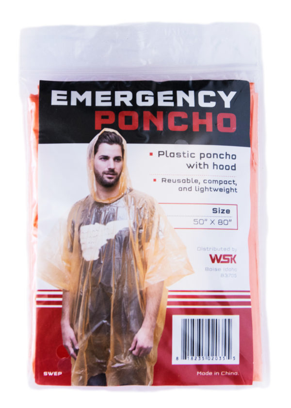 Emergency Poncho With Hood - Wholesale Survival Kits